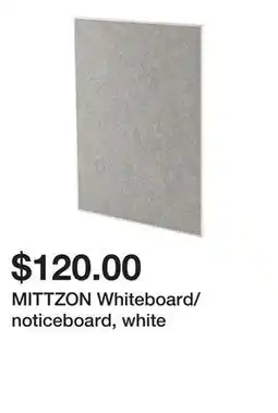 Ikea MITTZON Whiteboard/noticeboard, white offer