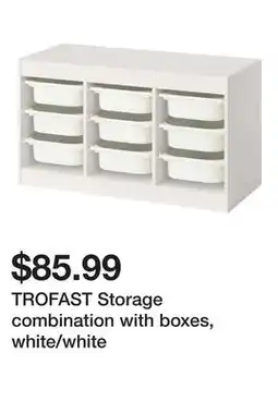 Ikea TROFAST Storage combination with boxes, white/white offer