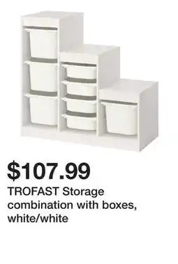 Ikea TROFAST Storage combination with boxes, white/white offer