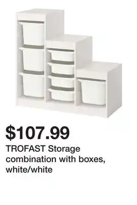 Ikea TROFAST Storage combination with boxes, white/white offer