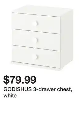 Ikea GODISHUS 3-drawer chest, white offer