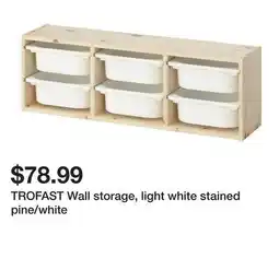 Ikea TROFAST Wall storage, light white stained pine/white offer