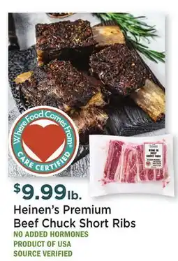 Heinen's Heinen's Premium Beef Chuck Short Ribs offer