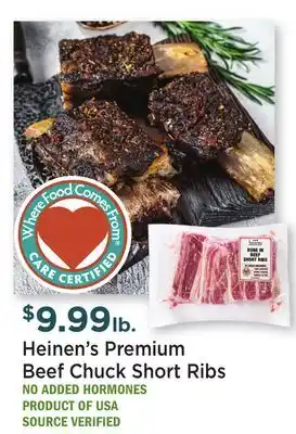 Heinen's Heinen's Premium Beef Chuck Short Ribs offer