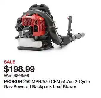 Tractor Supply Company PRORUN 250 MPH/570 CFM 51.7cc 2-Cycle Gas-Powered Backpack Leaf Blower offer