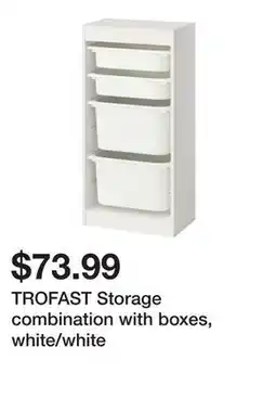 Ikea TROFAST Storage combination with boxes, white/white offer