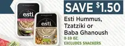 Heinen's Esti Hummus, Tzatziki or Baba Ghanoush offer