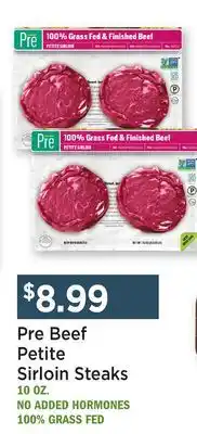 Heinen's Pre Beef Petite Sirloin Steaks offer