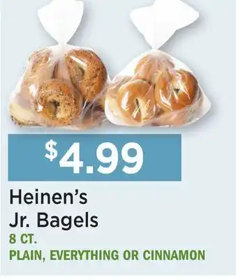 Heinen's Heinen's Jr. Bagels offer