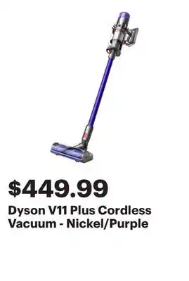 Best Buy Dyson V11 Plus Cordless Vacuum - Nickel/Purple offer