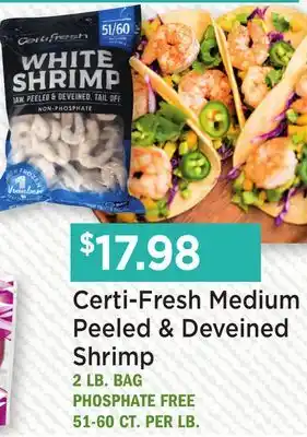 Heinen's Certi-Fresh Medium Peeled & Deveined Shrimp offer