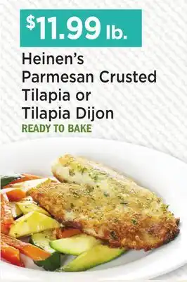 Heinen's Heinen's Parmesan Crusted Tilapia or Tilapia Dijon offer