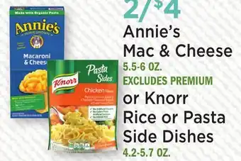 Heinen's Annie's Mac & Cheese, 5.5-6 oz. or Knorr Rice or Pasta Side Dishes, 4.2-5.7 oz offer