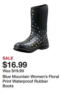 Tractor Supply Company Blue Mountain Women's Floral Print Waterproof Rubber Boots offer