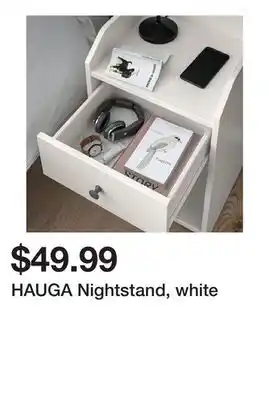 Ikea HAUGA Nightstand, white offer