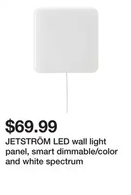 Ikea JETSTRÖM LED wall light panel, smart dimmable/color and white spectrum offer