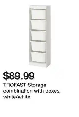 Ikea TROFAST Storage combination with boxes, white/white offer