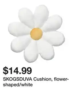 Ikea SKOGSDUVA Cushion, flower-shaped/white offer