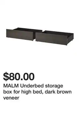 Ikea MALM Underbed storage box for high bed, dark brown veneer offer