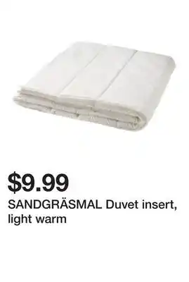 Ikea SANDGRÄSMAL Duvet insert, light warm offer