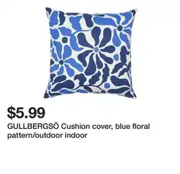 Ikea GULLBERGSÖ Cushion cover, blue floral pattern/outdoor indoor offer