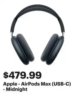 Best Buy Apple - AirPods Max (USB-C) - Midnight offer