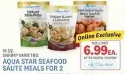 Kings Food Markets Aqua star seafood saute meals for 2 offer