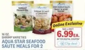 Kings Food Markets Aqua star seafood saute meals for 2 offer