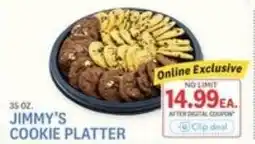 Kings Food Markets Jimmy's cookie platter offer