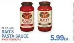 Kings Food Markets Rao's pasta sauce offer