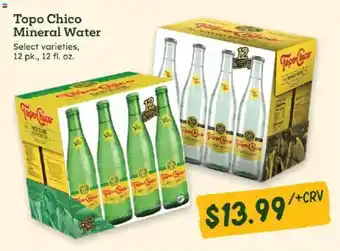 Sprouts Farmers Market Topo Chico Mineral Water offer