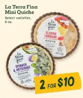 Sprouts Farmers Market La Terra Fina Mini Quiche offer