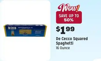 Grocery Outlet Cecco Squared Spaghetti offer