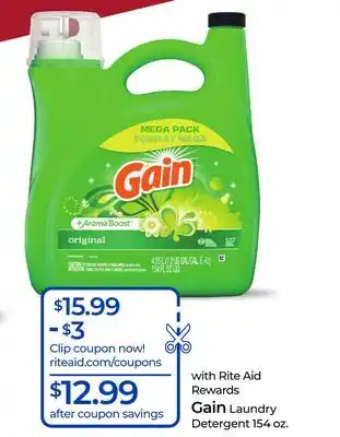 Rite Aid Gain Laundry Detergent offer