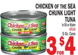 Bravo Supermarkets CHICKEN OF THE SEA CHUNK LIGHT TUNA offer