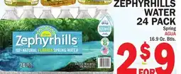 Bravo Supermarkets ZEPHYRHILLS WATER 24 PACK offer