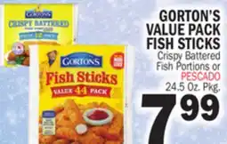 Bravo Supermarkets GORTON'S VALUE PACK FISH STICKS offer