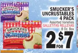 Bravo Supermarkets SMUCKER'S UNCRUSTABLES 4 PACK offer