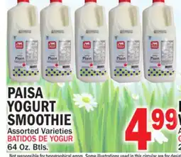 Bravo Supermarkets PAISA YOGURT SMOOTHIE offer