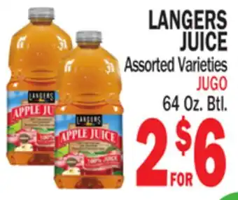 Bravo Supermarkets LANGERS JUICE offer