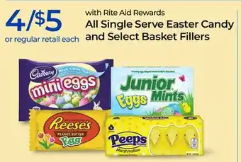 Rite Aid All Single Serve Easter Candy and Select Basket Fillers offer