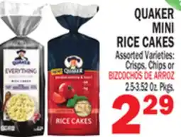 Bravo Supermarkets QUAKER MINI RICE CAKES offer