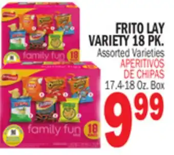 Bravo Supermarkets FRITO LAY VARIETY 18 PK offer