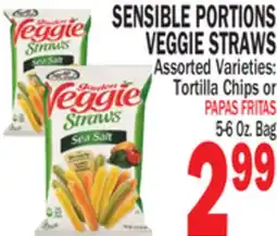 Bravo Supermarkets SENSIBLE PORTIONS VEGGIE STRAWS offer