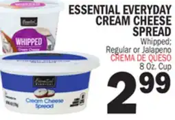 Bravo Supermarkets ESSENTIAL EVERYDAY CREAM CHEESE SPREAD offer