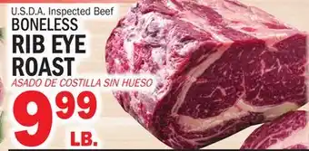 Bravo Supermarkets BONELESS RIB EYE ROAST offer