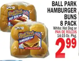 Bravo Supermarkets BALL PARK HOT DOG OR HAMBURGER BUNS 8 PACK offer