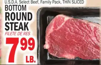 Bravo Supermarkets THIN SLICED BOTTOM ROUND STEAK offer