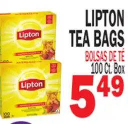 Bravo Supermarkets LIPTON TEA BAGS offer