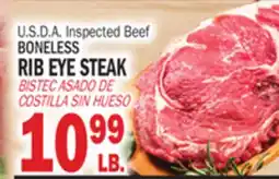 Bravo Supermarkets BONELESS RIB EYE STEAK offer